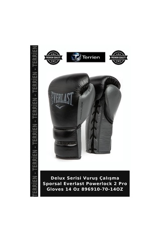 Delux Serisi Vuruş Çalışma Sporsal Everlast Powerlock 2 Pro Gloves 14 Oz 896910-70-14oz Çok Renkli