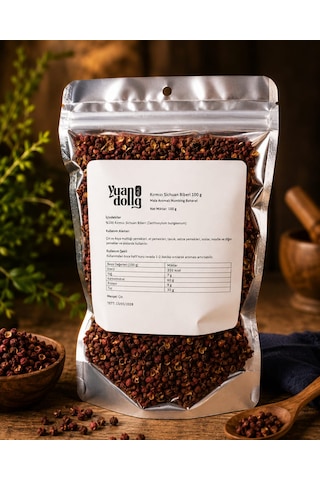 Yuandong Kırmızı Sichuan Biber 100 Gr Çin Mutfağı Baharatı Aromatik Ve Hafif Narenciye Tatlı Özel Biber