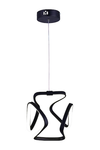 Lia Tekli Led Sarkıt Avize,siyah,3 Renk Yanabilen Led Avize, Modern Salon Oda Led Avize
