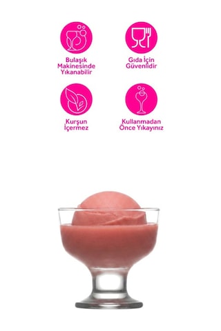 Lav Destina Cam Dondurma & Tatlı Kasesi 2'li Küçük Boy 285 ml (Reçellik )