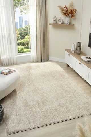 Mariesse Home Wool Serisi Bukleli Yumuşak Dokulu İskandinav Dokuma Halı 1086-krem