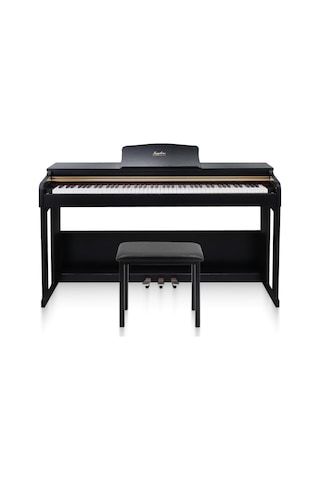 Jwin Sapphire Sdp-214 Çekiç Aksiyonlu 88 Tuşlu Dijital Piyano + Tabure - Siyah