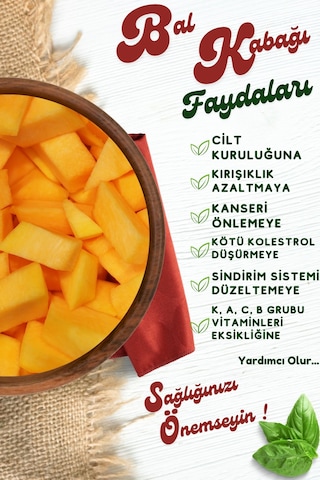 Yörem Afyon Meşhur Afyonkarahisar Tüketime Hazır Soyulmuş Dilimlenmiş Vakumlu Balkabağı Cucurbita 2000gr.