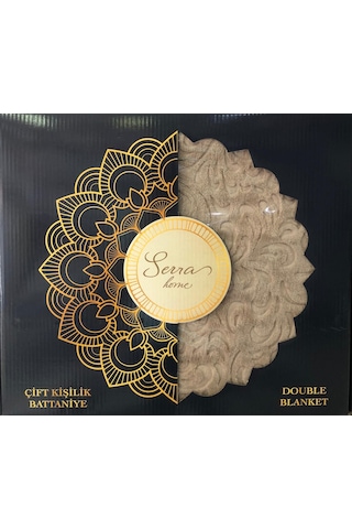Serra Home Embos Çift Kişilik Battaniye Kutulu 220 X 240 Kahverengi
