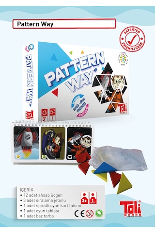Toli Games Pattern Way Ahşap Üçgen Zeka Oyunu.