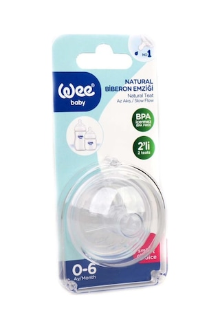 Wee Baby 148 Natural Biberon Yedek Emziği No:1 2'li