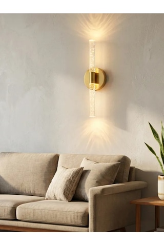 Bhbackhome Bubbleflux Large Şık Tasarım Modern Ledli Aplik 51 Cm Gold Pilli Altın