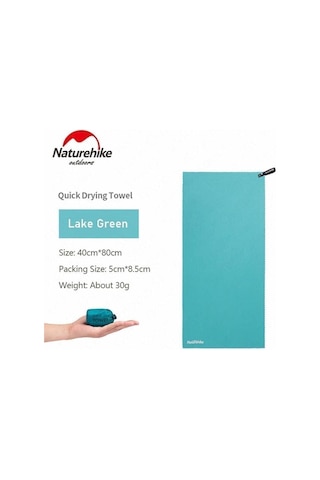 Naturehike Mj01 Ultralight Çabuk Kuruyan Mikrofiber Havlu 40x80 Lake Green