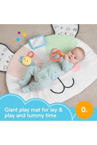 Fisher-price Yenidoğanlar İçin Karın Üstünde Oynama Oyuncağı, Sevimli Köpekçik Büyük Oyun Minderi Ve Duyusal Gelişim Aktiviteleri, Hyr51