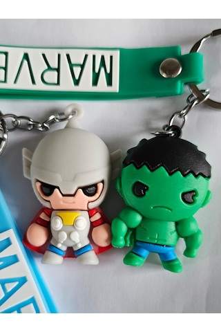 Hulk Ve Thor Silikon Çift Anahtarlığı Ve Çanta Aksesuarı