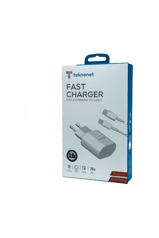 Teknonet Tn-hch11 20w Pd 3000 Mah Lightning Kablolu Hızlı Şarj Aleti Beyaz Beyaz
