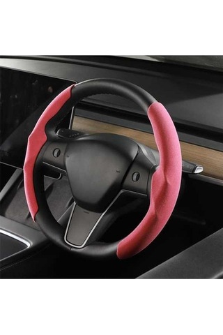 Novahub Anti-fur Tesla Direksiyon Kapağı Model 3 Y S Ultra Kırmızı Diğer