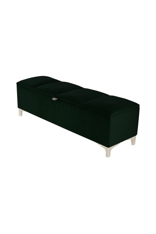 Vetra V2 Sandıklı Puf Yeşil Dilimli Model Sandıklı Bench Puf - Sandıklı Yatak Ucu Bankı