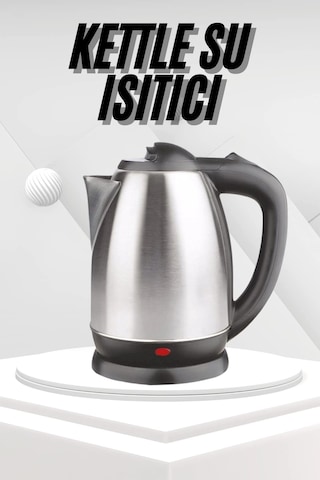 Mey İthalat Yeni Nesil Saplı Uzun Ömürlü Paslanmaz Çelik Su Isıtıcı Kettle Çok Renkli