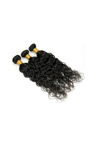 Cbtx Kadınlar Su Dalgası Sentetik Elyaf Saç Topuz Peruk 18 İnç