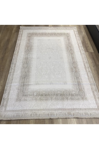 Hoom Rugs Sembol 2904 Bej Akrilik Dayanıklı Makine Halısı