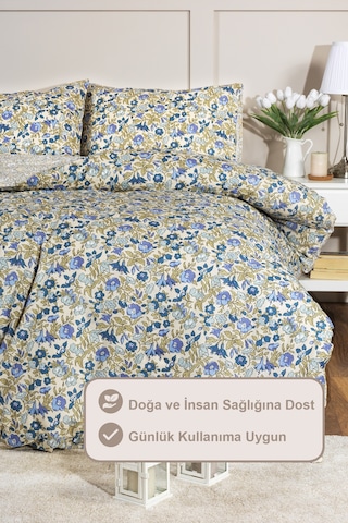 Elart Valera Nevresim Takımı Çift Kişilik Lastikli Çarşaf %100 Pamuk Ranforce 200x220 Cm Lila LILA