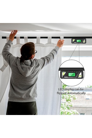 Qingmipy Siyah Dijital Açı Ölçer - Seviye, Eğim Ve 90 Derece Ölçüm Fonksiyonuyla Abs Malzeme, 0.05 Çözünürlük, Manyetik Özellikli