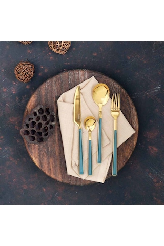 Neva N2727 Mentol 24 Parça Çatal Kaşık Bıçak Takımı