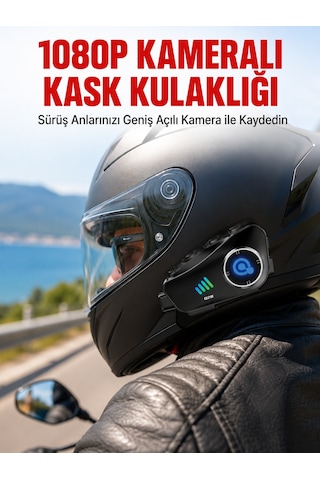Q28 Bluetooth Kask Kulaklık 1080p Kamera Su Geçirmez Motosiklet Interkom Yeni Nesil 32328003