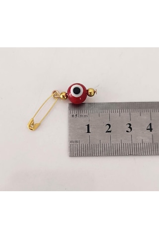 10 Adet 1 Cm Maşallahlık İğneli Cam Karışık Renkli Nazar Boncuğu