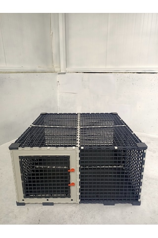 Leganest Tavşan Köpek Kedi Kafes Tabanı Üstü Kapalı Ev Tipi Siyah 60 x 60 CM