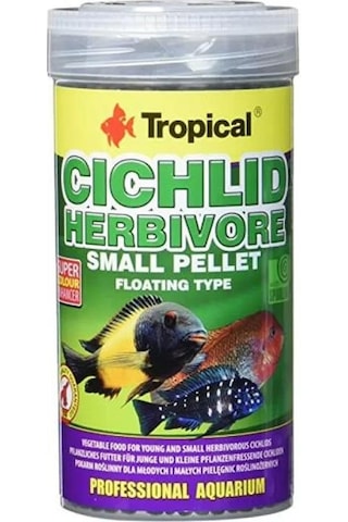 Tropical Cichlid Herbivore Small Pellet 1 L