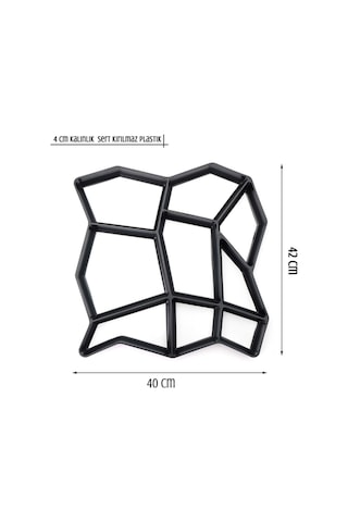 Bahçe Taş Kalıp Beton Kalıbı Zemin Kaplama Kalıbı 42x40 Cm 2 Adet