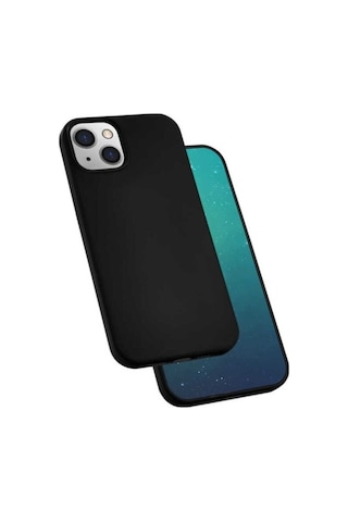 Apple Uyumlu iPhone 13 Mini Kılıf Zore Silk Silikon Siyah