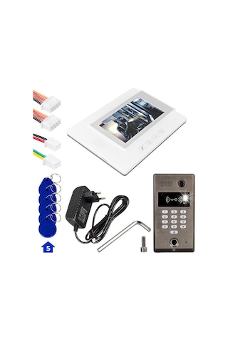 773tp 1 Daire 7 Nfc Şifre Girişli Görüntülü Diafon Kapı Zili Interkom Akıllı Ev Güvenliği Sistemi