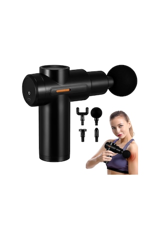 4 Masaj Başlıklı Masaj Tabancası 6 Seviyeli 3800rpm Titreşimli Type-c Şarjlı Taşınabilir Profesyonel