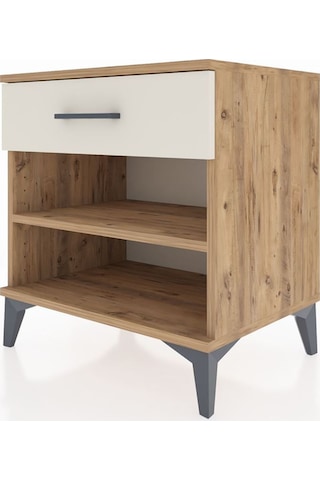 Hyperion Komodin Tek Raflı Tek Çekmeceli 60x44x64 Çam-aytaşı Çam