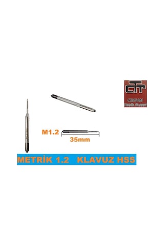 Metrik Klavuz Mini Ondalıklı M1-M1.2-M1.4-M1.6-M1.8-M2-M2.5  M1.2