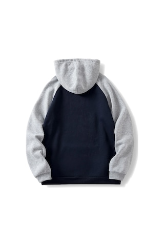 Altamira Unisex Siyah-gri Brooklyn 1898 New York Baskılı Oversize Kapşonlu Sweatshirt 001
