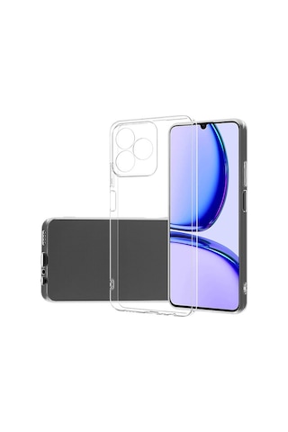 Kilifone - Realme Note 50 Uyumlu - Kılıf Şeffaf Soft Slim Fitt Süper Silikon Kapak - Şeffaf
