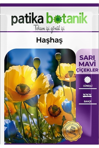 7000 Adet Haşhaş Tohumu - Sarı, Mavi Renk
