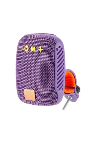 Etashop Bisiklet Bluetooth Hoparlör Taşınabilir Su Geçirmez Çift Bağlantı Fm Radyo Mor