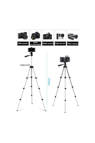 Profesyonel Fotoğraf Video Çekimi 106 Cm Tripod Telefon Tutucu Bl