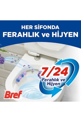Lavanta Kokulu Katı Tuvalet Bloğu 3'lü Temizlik Ve Ferahlık