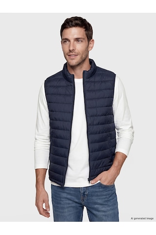 Lcwaıkıkı Classic Lacivert Regular Fit Dik Yaka Erkek Şişme Yelek