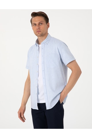 Pierre Cardin Erkek Açık Mavi Gömlek Kısa Kollu 50303287-vr003 Açik Mavi