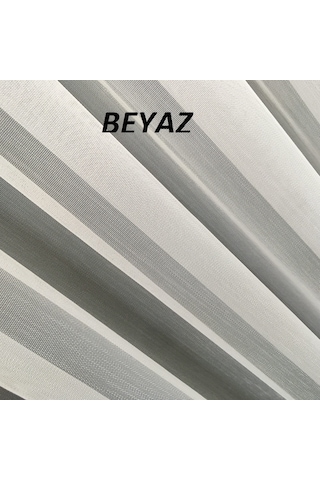 Perdefony Soft Efekt Modern Düz Tül Perde Beyaz Ekru Krem