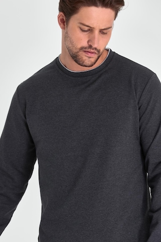 Metalic Erkek Antrasit Çift Bisiklet Yaka Standart Rahat Kesim Sweatshirt Antrasit