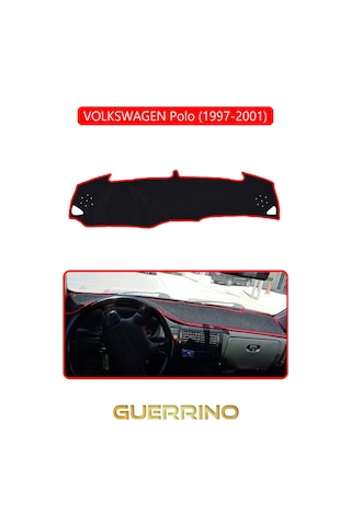 Volkswagen Polo 1997-2001 Torpido Koruma Halısı Kırmızı Kenar