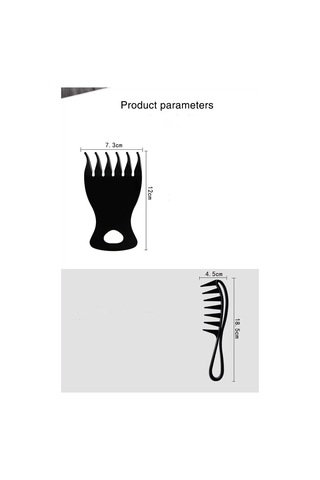 Erkek Kuaför Tarağı, 2 Adet Anti-statik Saç Açma Fırçası W