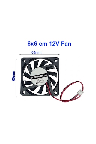 Dc 12v Fan 60x60mm 6010 6x6cm 3500rpm Soğutucu Kuluçka Ekran Kartı Cooler Peltier Printer Pc Cpu