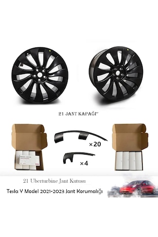 Tectic Tesla Y Modeli Jant Kapağı Koruyucu 2021-2023 İçin 21 İnç