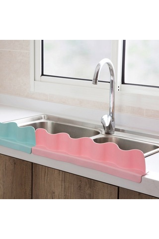 Su Sıçrama Koruması Bölme Tahtası Enayi Lavabo Lavabo Tahtası Mutfak Aletleri - Pembe