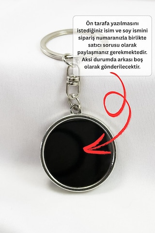 Kişiye Özel Anneler Günü Yuvarlak Metal Anahtarlık / Oğlunun Bir