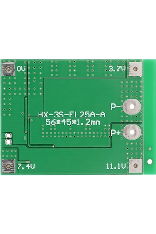 Geeroyoo 12v 3 Seri 18650 Li-po Batarya Koruma Kartı 25a Dengeli Aşırı Şarj/boşaltma/kısa Devre Koruma